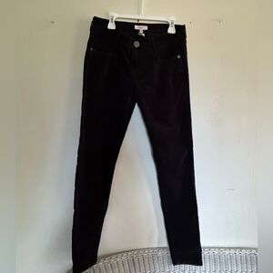 Vintage Candie's Black Low Rise Velvet Skinnt Jeans / Pants size 7
